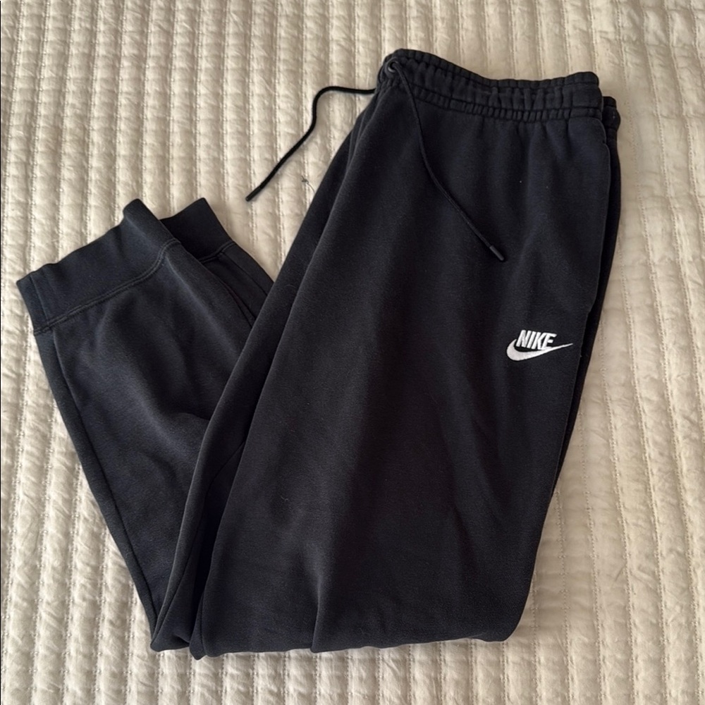 Nike Black Joggers with White Logo